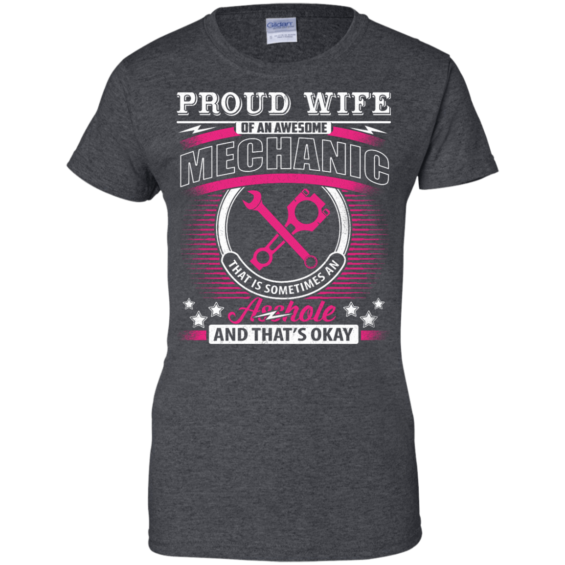 Proud Wife Of An Awesome Mechanic-T-Shirt & Hoodie-Women's T-Shirt-Dark Heather