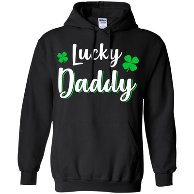 Luckiest Lucky Daddy St Patricks Day-T-Shirt & Hoodie-Pullover Hoodie-Black