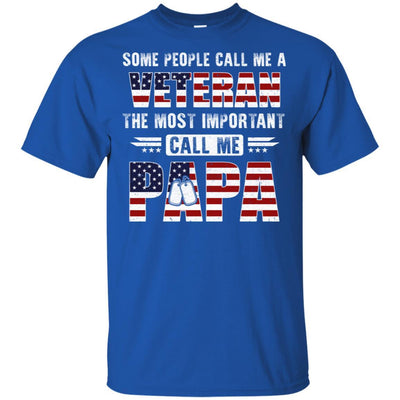 Some People Call Me A Veteran Papa Fathers Day Gifts-T-Shirt & Hoodie-Classic T-Shirt-Royal