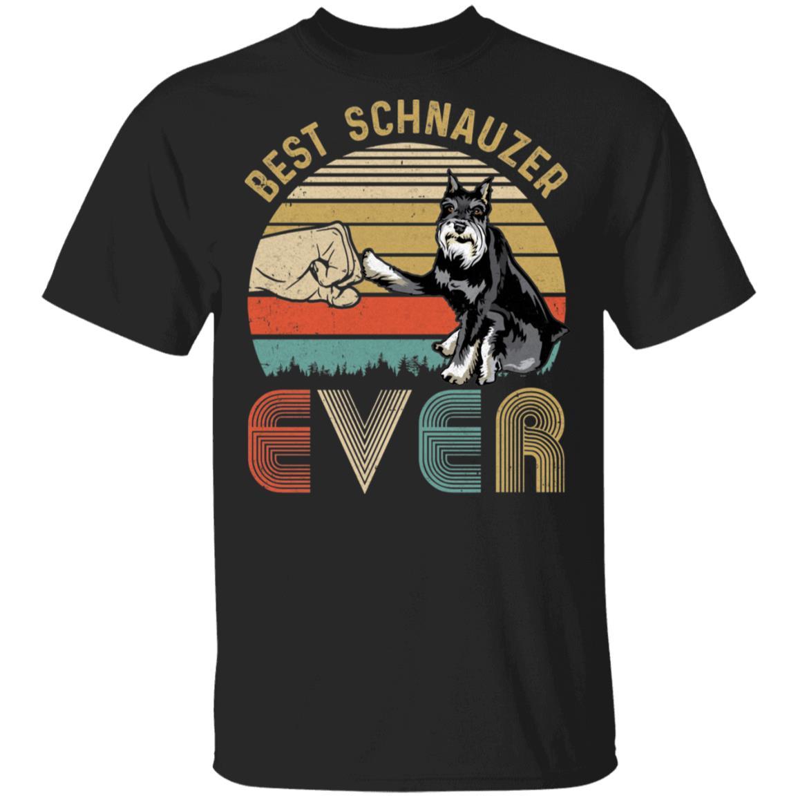 Vintage Best Schnauzer Dad Ever Bump Fit Funny Dad Gifts-T-Shirt & Hoodie-Classic T-Shirt-Black