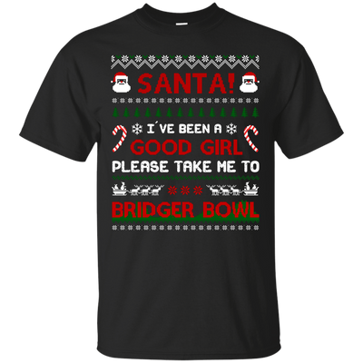 Santa I've Been A Good Girl Please Take Me To Bridger Bowl-T-Shirt & Hoodie-Classic T-Shirt-Black