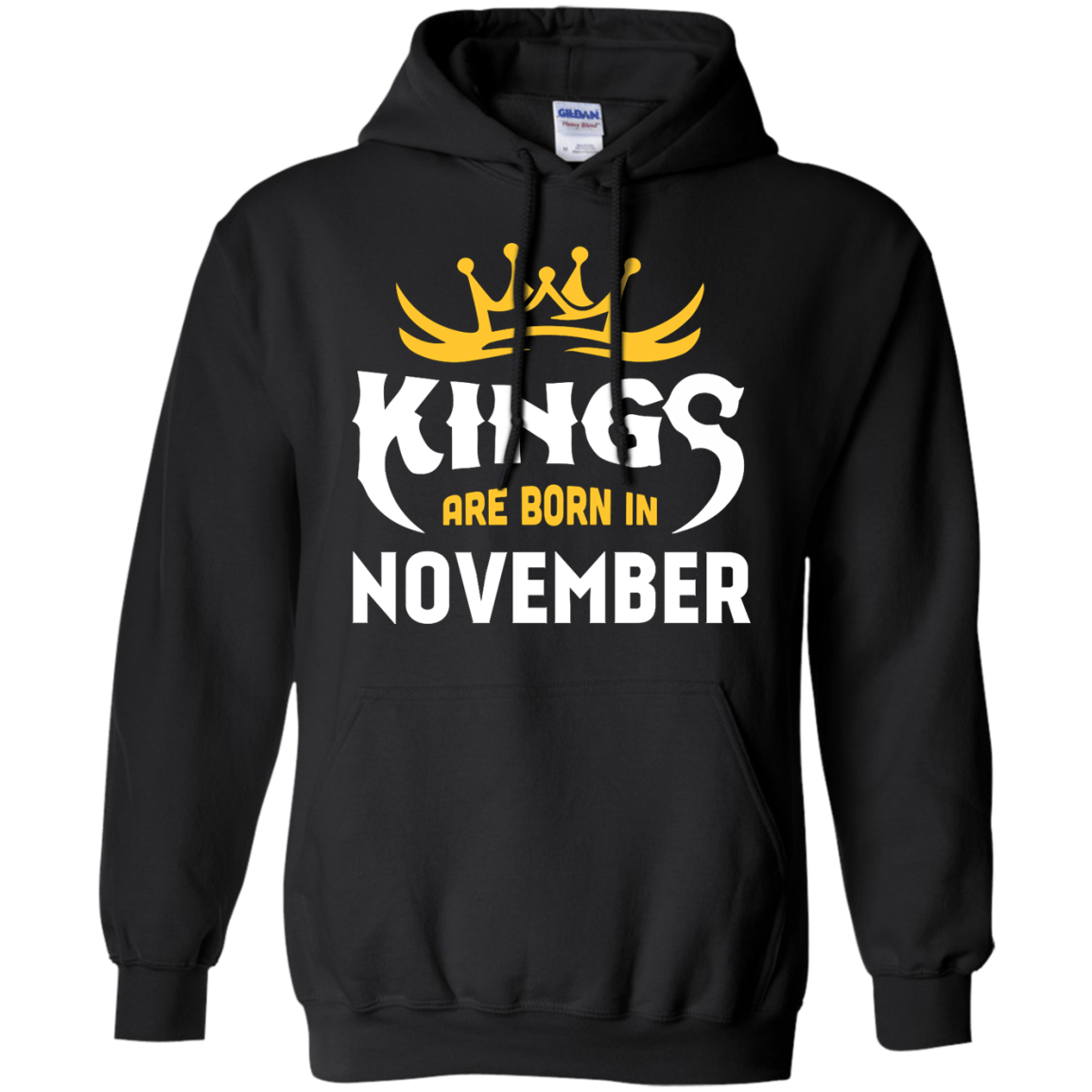 Kings Are Born In November-T-Shirt & Hoodie-Pullover Hoodie-Black