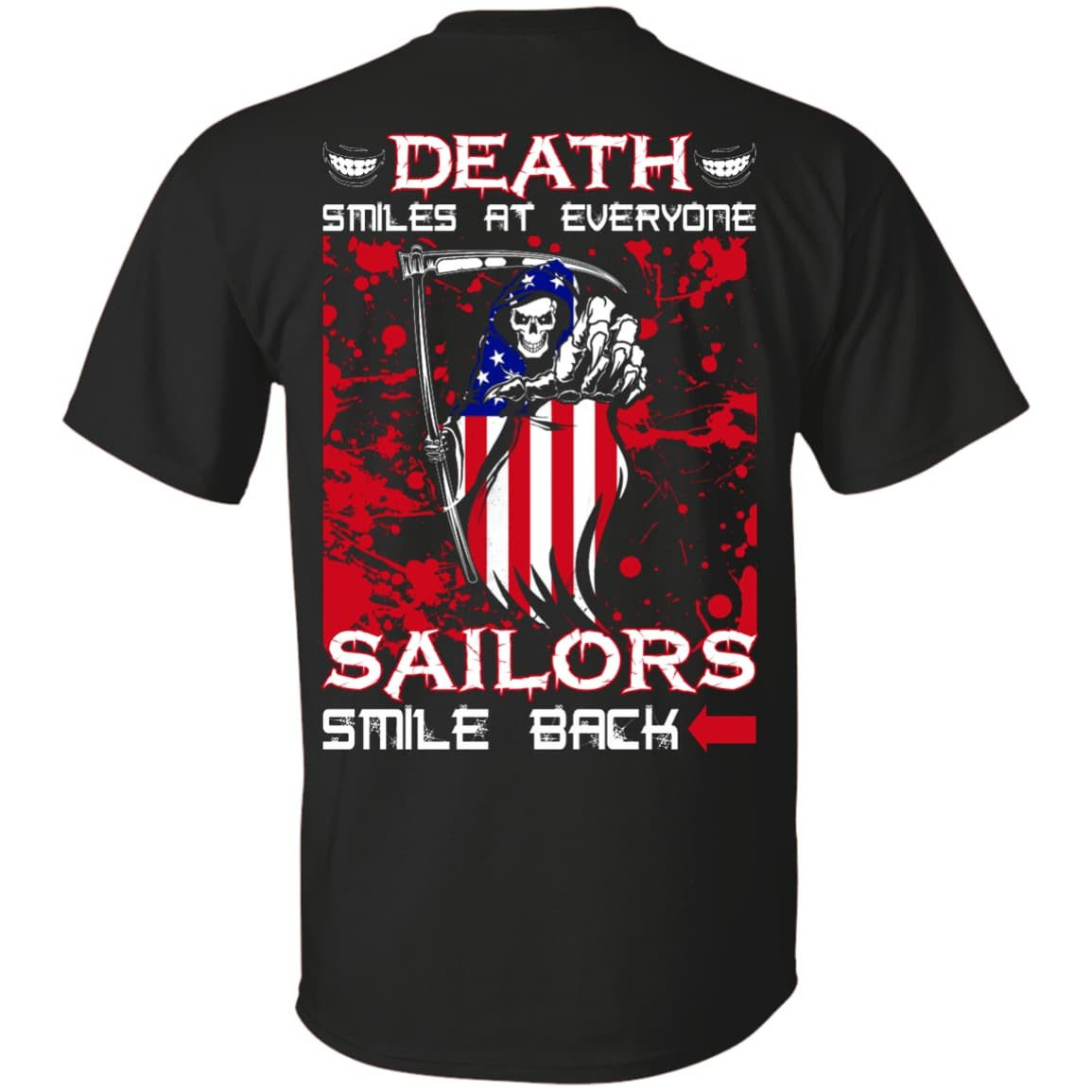 Death Smiles At Everyone Sailors Smile Back-T-Shirt & Hoodie-Classic T-Shirt-Black