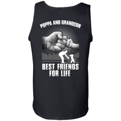Poppa And Grandson Best Friends For Life-T-Shirt & Hoodie-Unisex Tank-Black