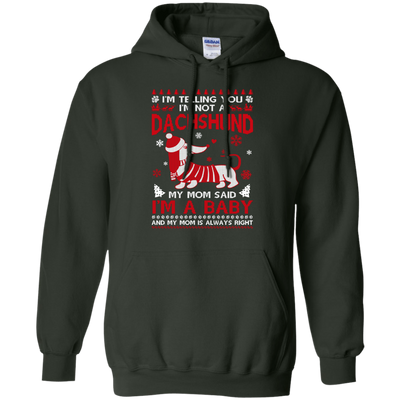 I'm Telling You I'm Not A Dachshund-T-Shirt & Hoodie-Pullover Hoodie-Forest Green