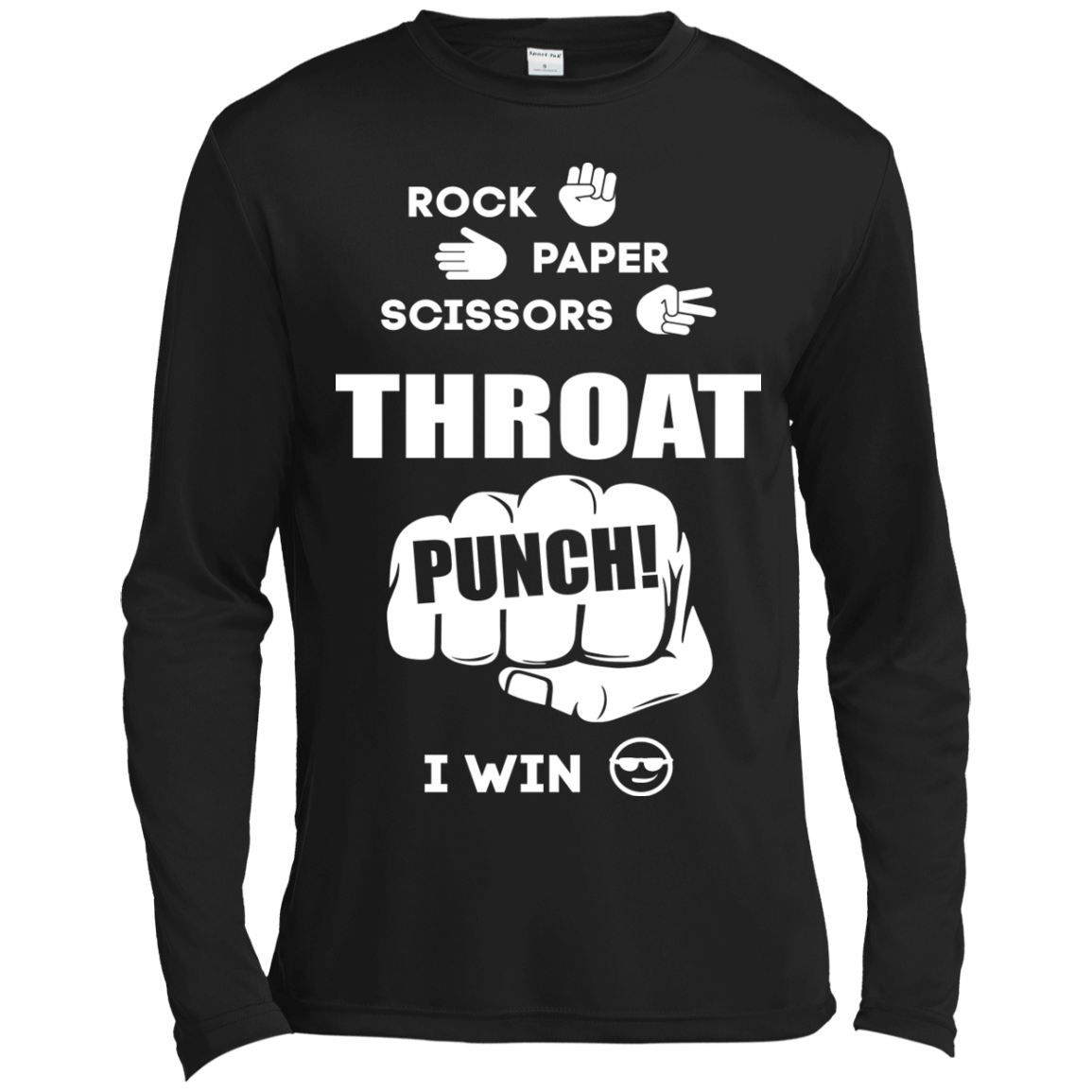Throat Punch - I Win-T-Shirt & Hoodie-Long Sleeve T-Shirt-Black