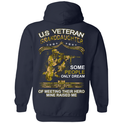U.S. Veteran GrandDaughter Some People Only Dream Of Meeting-T-Shirt & Hoodie-Pullover Hoodie-Navy
