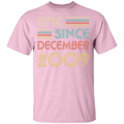 Epic Since December 2009 Vintage 12th Birthday Gifts Youth-Youth Shirt-Youth T-Shirt-Light Pink