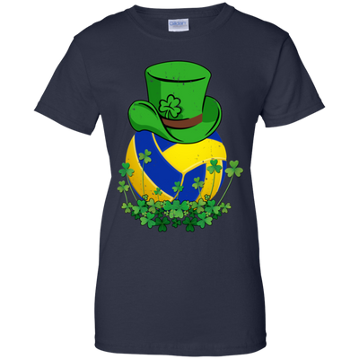 Shamrock Volleyball Leprechaun St Patricks Day-T-Shirt & Hoodie-Women's T-Shirt-Navy