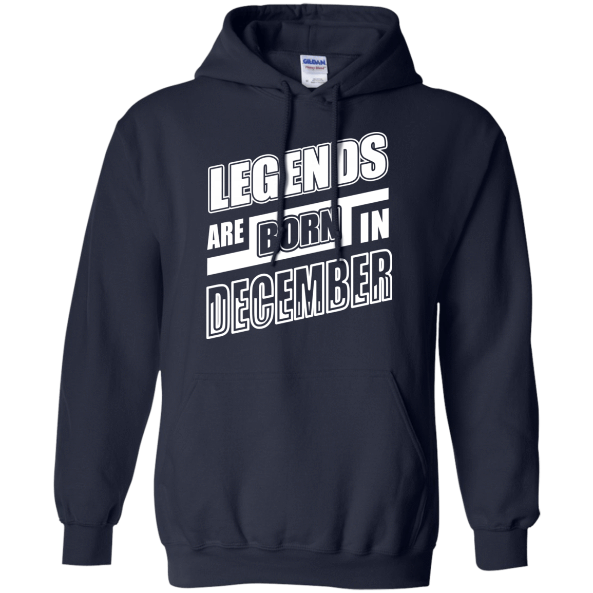 Legends are born in DECEMBER-T-Shirt & Hoodie-Pullover Hoodie-Navy