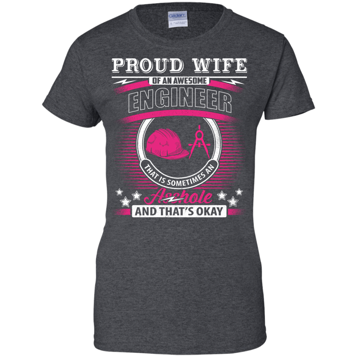 Proud Wife Of An Awesome Engineer-T-Shirt & Hoodie-Women's T-Shirt-Dark Heather