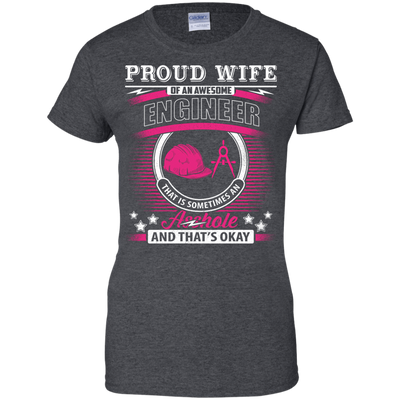 Proud Wife Of An Awesome Engineer-T-Shirt & Hoodie-Women's T-Shirt-Dark Heather