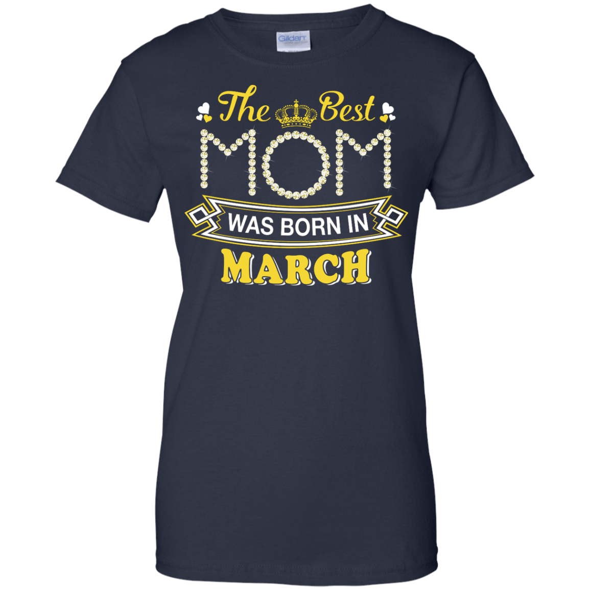 The Best Mom Was Born In March-T-Shirt & Hoodie-Women's T-Shirt-Navy