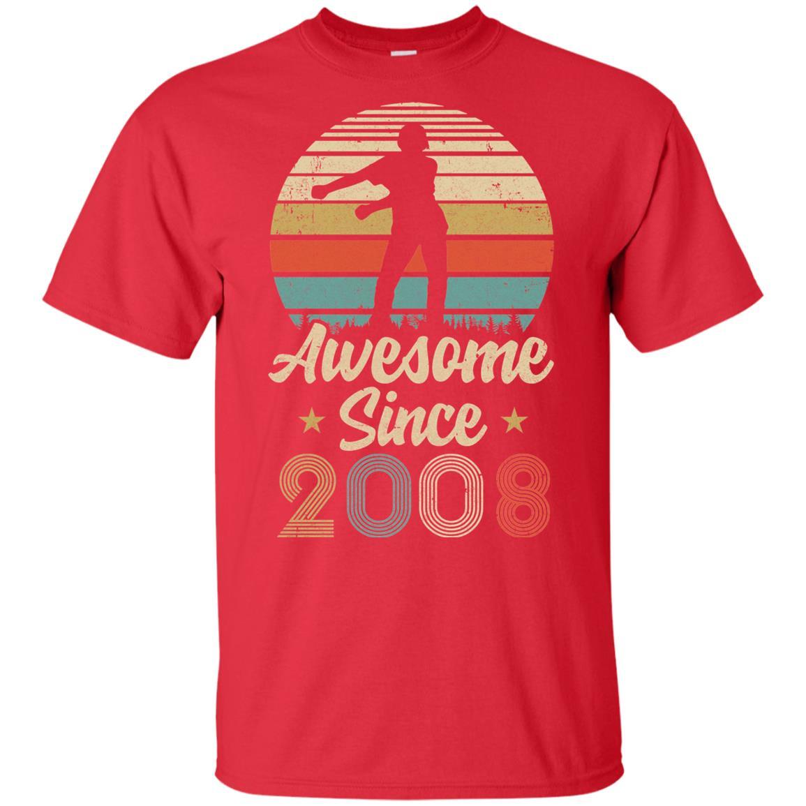 Vintage Flossing Awesome Since 2008 13th Birthday Gift Youth-Youth Shirt-Youth T-Shirt-Red