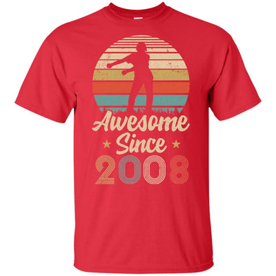 Vintage Flossing Awesome Since 2008 13th Birthday Gift Youth-Youth Shirt-Youth T-Shirt-Red