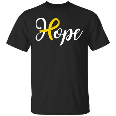 Childhood Cancer Awareness Gold Ribbon Hope-T-Shirt & Hoodie-Classic T-Shirt-Black