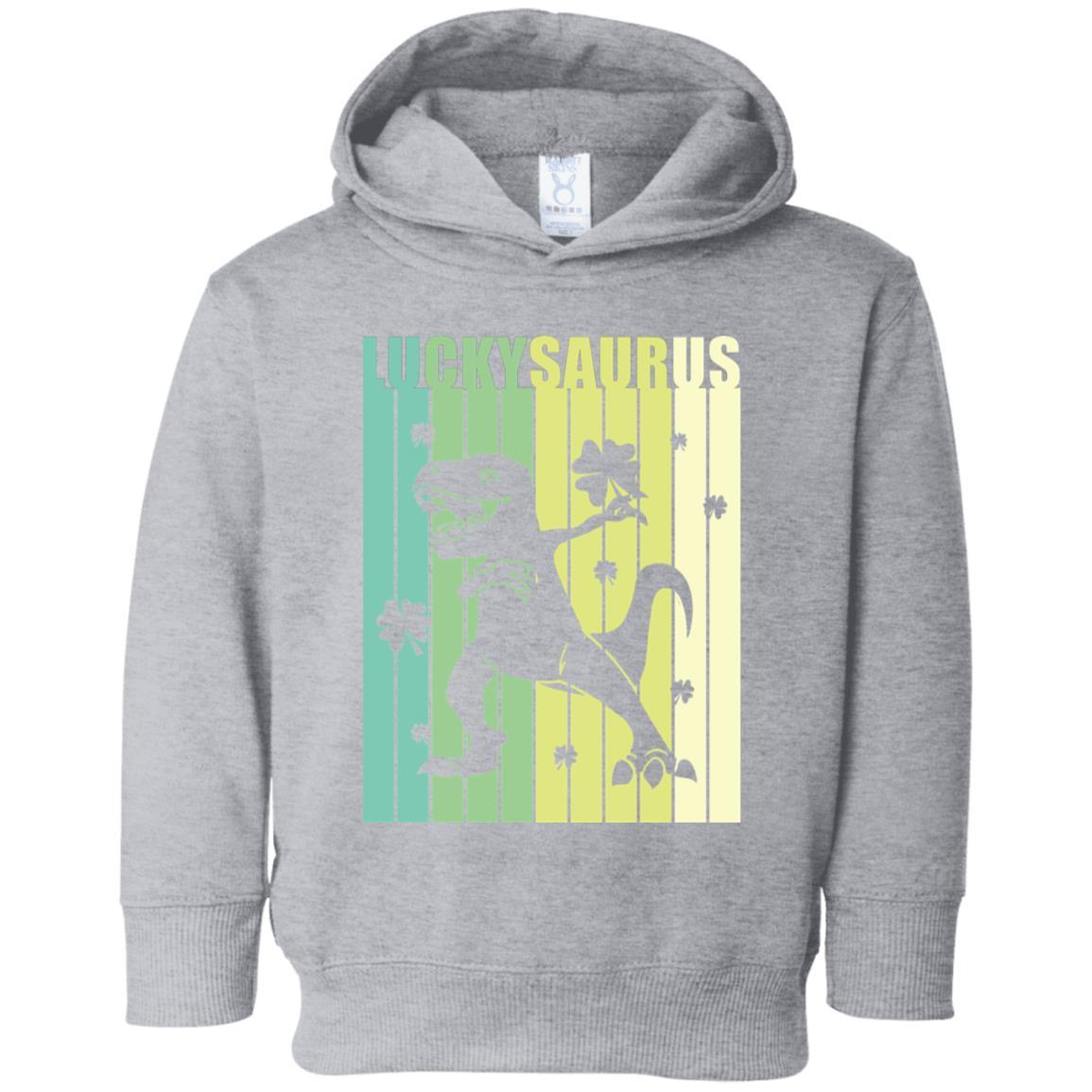 Happy St Pat Rex Day Dinosaur T-Rex Kids Patricks Day Youth-Youth Shirt-Toddler Fleece Hoodie-Heather Grey