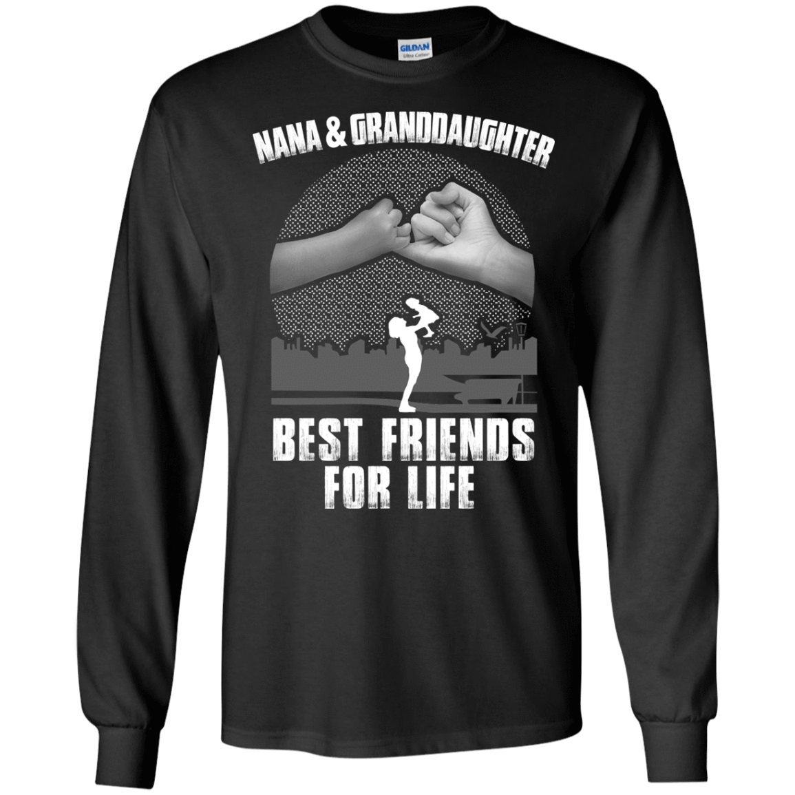 Nana and Granddaughter Best Friends For Life-T-Shirt & Hoodie-Long Sleeve T-Shirt-Black