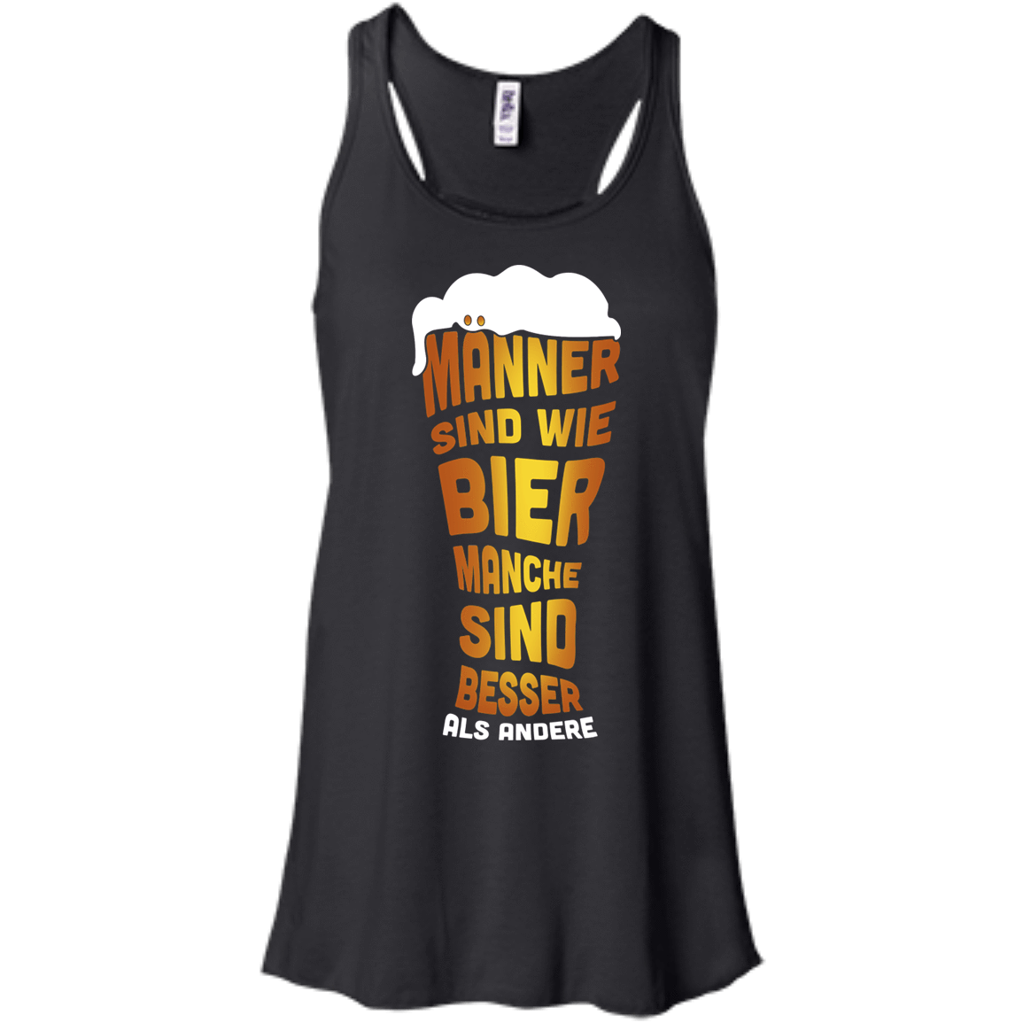M‚àö¬ßnner Sind Wie Bier Manche Sind Besser Als Andere-T-Shirt & Hoodie-Women's Flowy Racerback Tank-Black