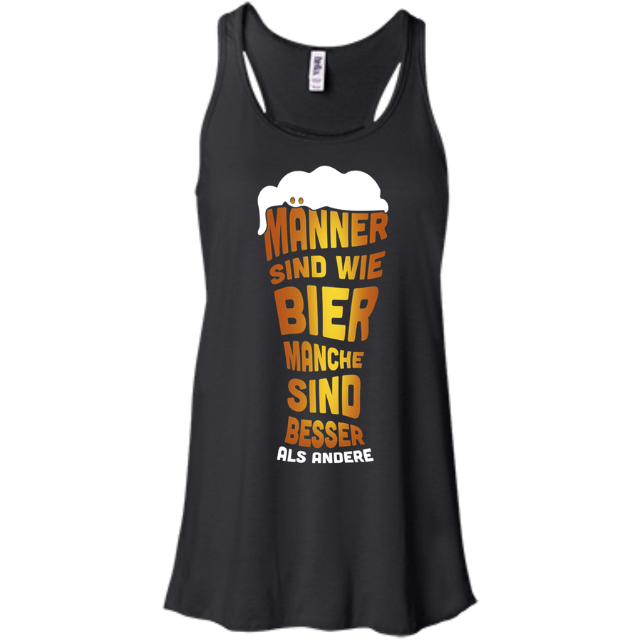 M‚àö¬ßnner Sind Wie Bier Manche Sind Besser Als Andere-T-Shirt & Hoodie-Women's Flowy Racerback Tank-Black