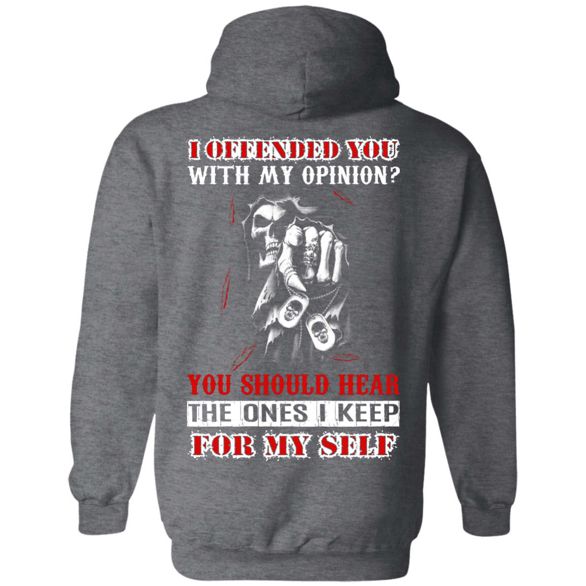 I Offended You With My Opinion-T-Shirt & Hoodie-Pullover Hoodie-Dark Heather