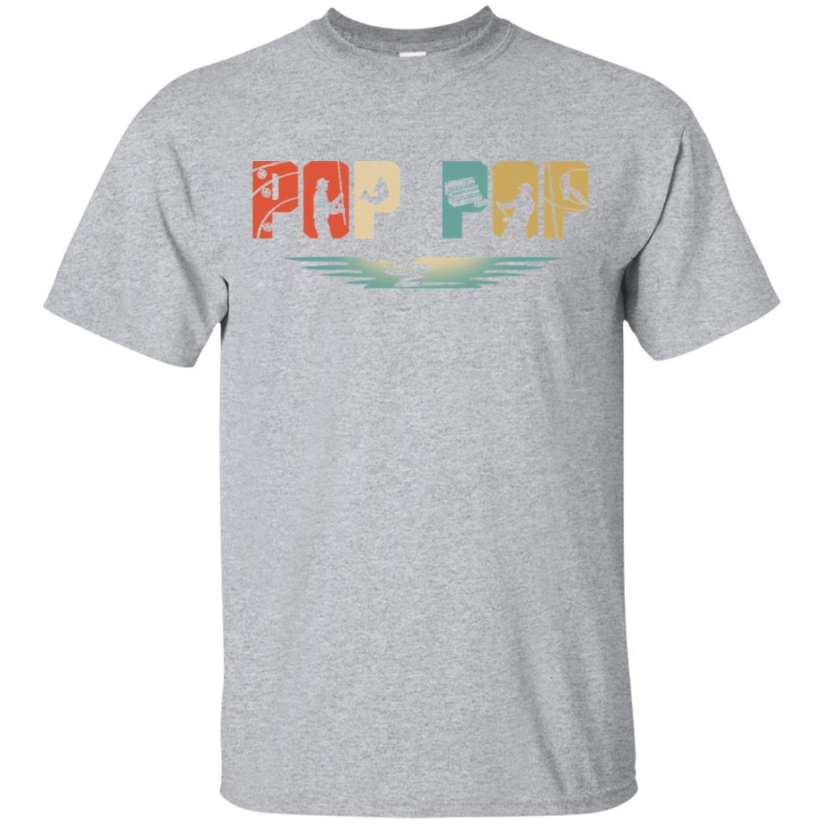 Vintage Fishing Pop Pop Father's Day Gift-T-Shirt & Hoodie-Classic T-Shirt-Sport Grey