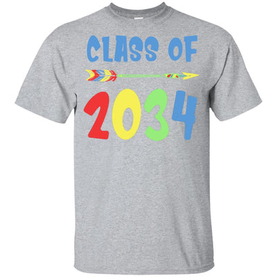 Class Of 2034 Grow With Me Pre-K First Day Of School Youth-Youth Shirt-Youth T-Shirt-Sport Grey