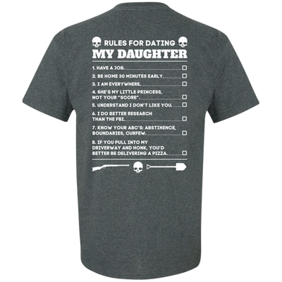 Rules For Dating My Daughter Funny-T-Shirt & Hoodie-Classic T-Shirt-Dark Heather