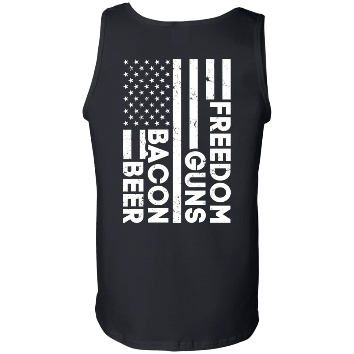 Beer Bacon Guns Freedom-T-Shirt & Hoodie-Unisex Tank-Black