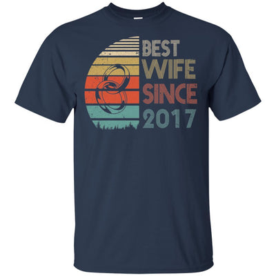 4th Wedding Anniversary Gifts Best Husband Since 2017-T-Shirt & Hoodie-Classic T-Shirt-Navy