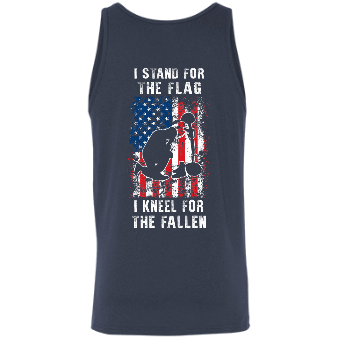 I Stand For The Flag I Kneel For The Fallen-T-Shirt & Hoodie-Unisex Tank-Navy