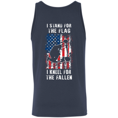 I Stand For The Flag I Kneel For The Fallen-T-Shirt & Hoodie-Unisex Tank-Navy
