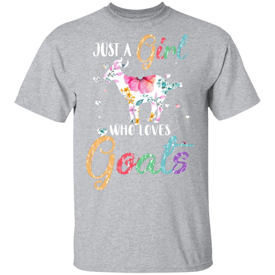 Just A Girl Who Loves Goats Cute Goat Lover-T-Shirt & Hoodie-Classic T-Shirt-Sport Grey