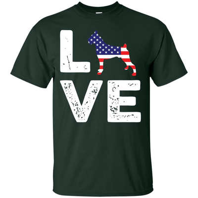 American Flag Dog Boxer Love-T-Shirt & Hoodie-Classic T-Shirt-Forest Green