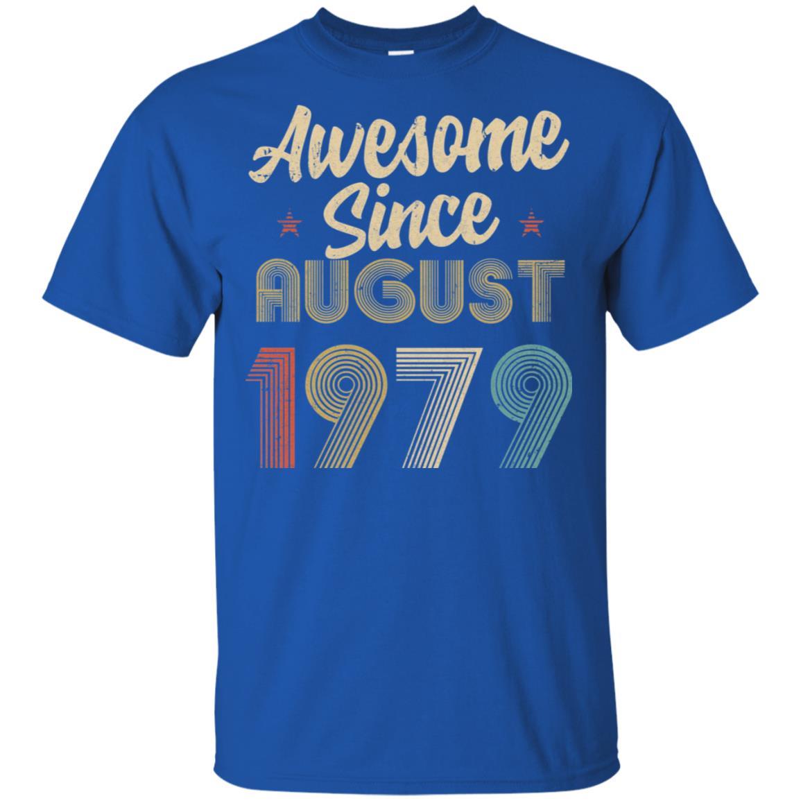 Awesome Since August 1979 Vintage 42th Birthday Gifts-T-Shirt & Hoodie-Classic T-Shirt-Royal