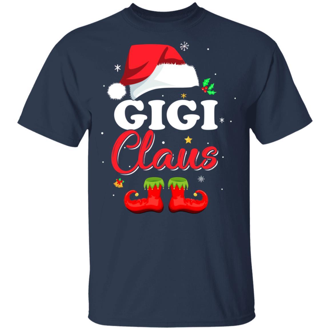 Santa Gigi Claus Matching Family Pajamas Christmas Gifts-T-Shirt & Sweatshirt-Classic T-Shirt-Navy