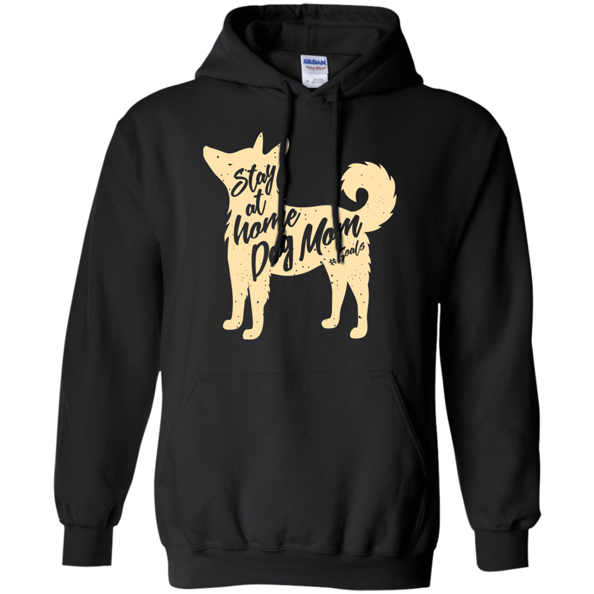Stay At Home Dog Mom-T-Shirt & Hoodie-Pullover Hoodie-Black
