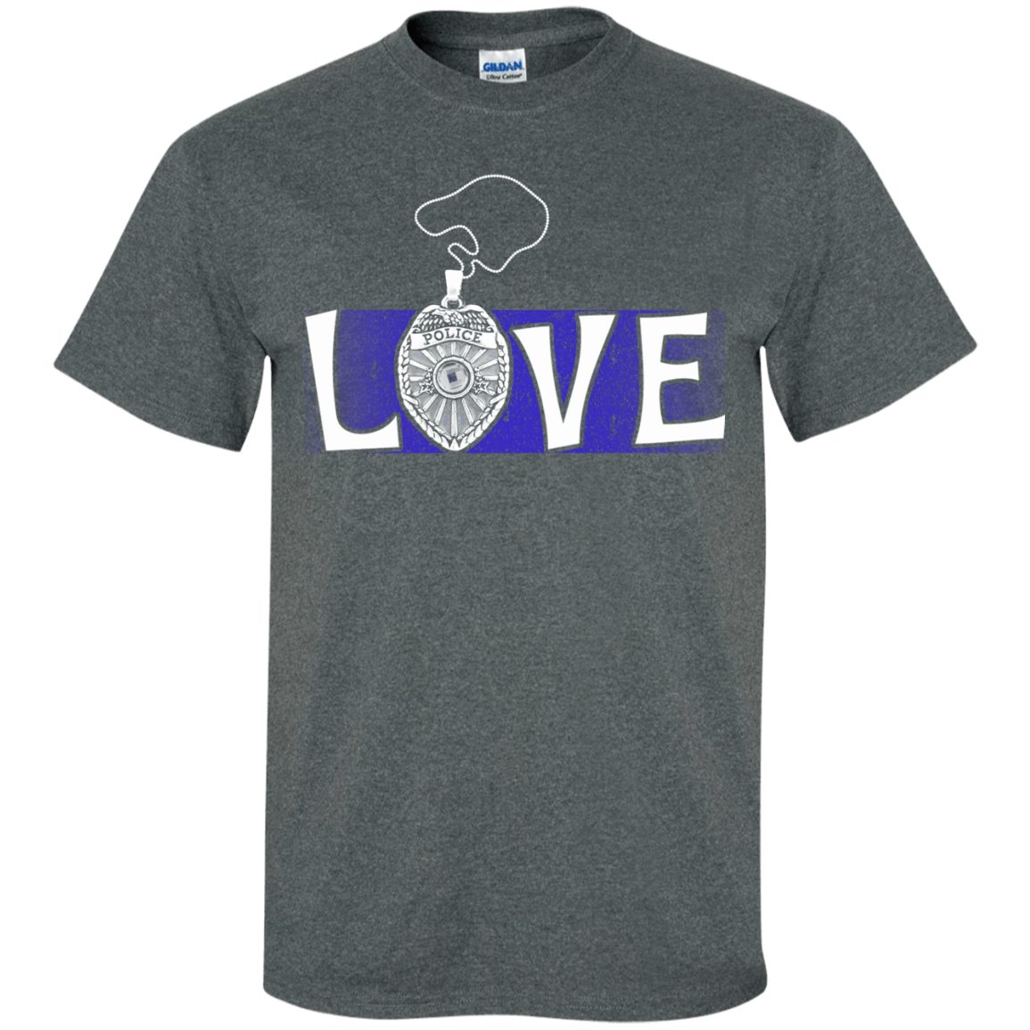 Love Police Thin Blue Line-T-Shirt & Hoodie-Classic T-Shirt-Dark Heather