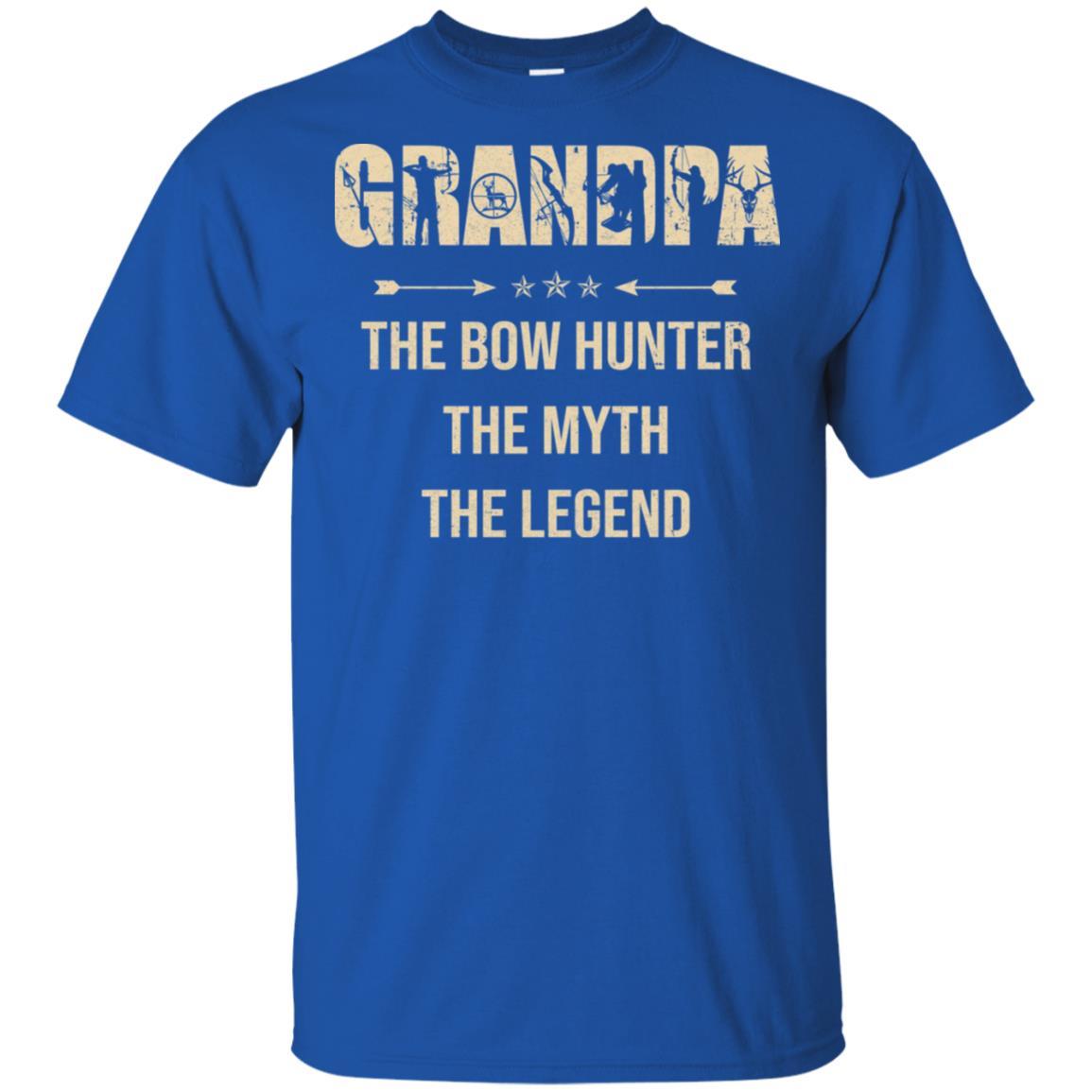 Grandpa The Bow Hunter The Myth The Legend Funny Hunting-T-Shirt & Hoodie-Classic T-Shirt-Royal