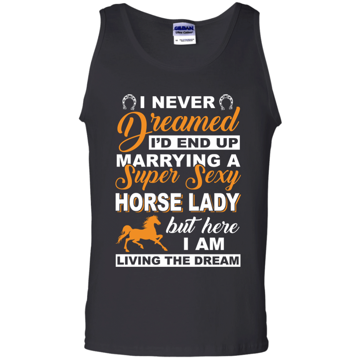 I'd End Up Marrying A Super Sexy Horse Lady-T-Shirt & Hoodie-Unisex Tank-Black