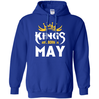Kings Are Born In May-T-Shirt & Hoodie-Pullover Hoodie-Royal