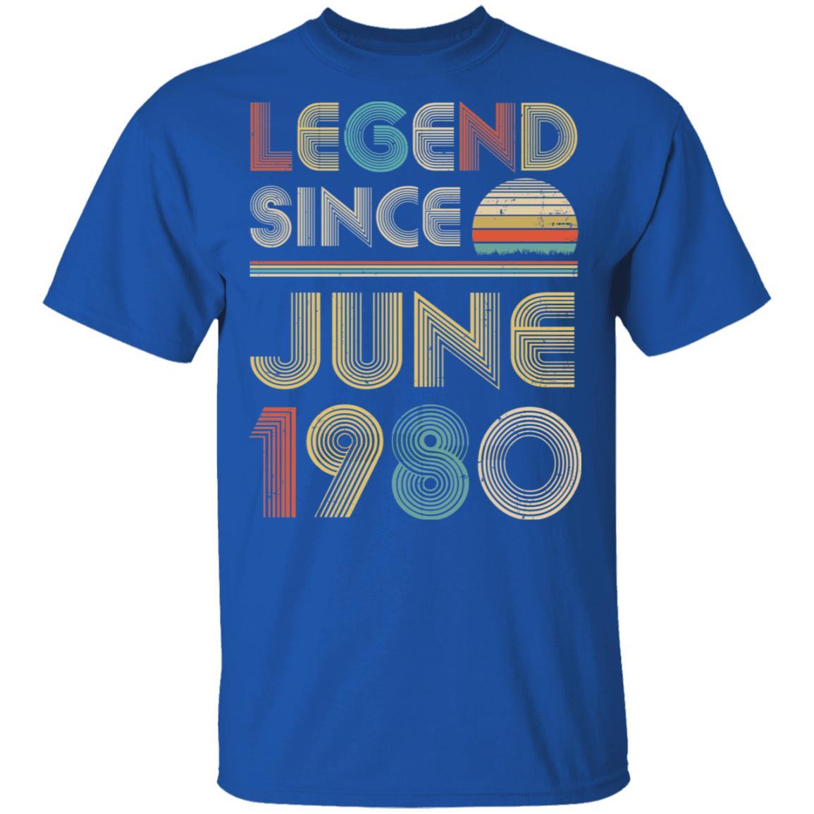 Legend Since June 1980 Vintage 41th Birthday Gifts-T-Shirt & Hoodie-Classic T-Shirt-Royal