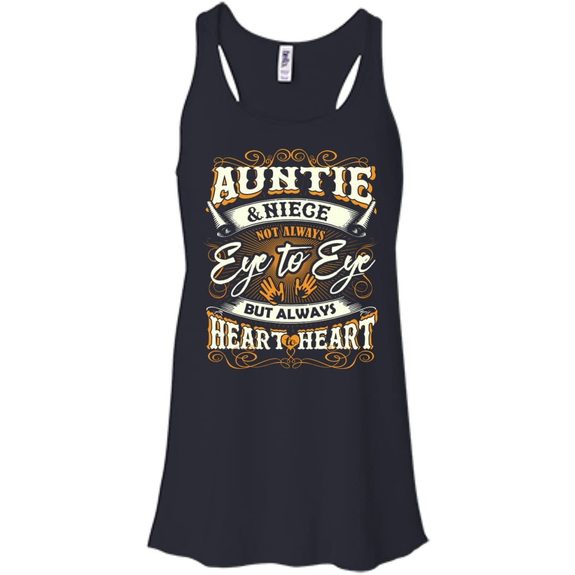 Auntie And Niece Not Always Eye To Eye-T-Shirt & Hoodie-Women's Flowy Racerback Tank-Midnight