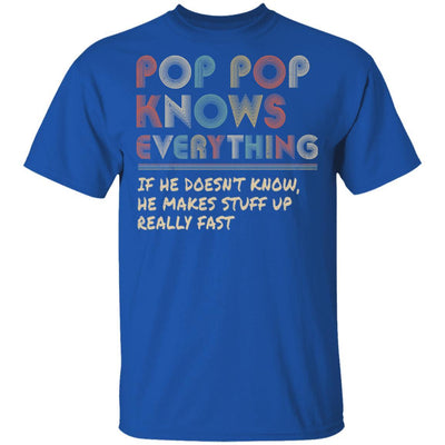 Pop Pop Know Everything Vintage Pop Pop Father's Day Gift-T-Shirt & Hoodie-Classic T-Shirt-Royal