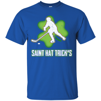 Saint Hat Trick's Hockey Shamrock St Patricks Day-T-Shirt & Hoodie-Classic T-Shirt-Royal