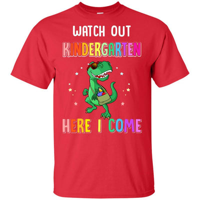 Kindergarten Here I Come Dinosaur Back To School Youth-Youth Shirt-Youth T-Shirt-Red