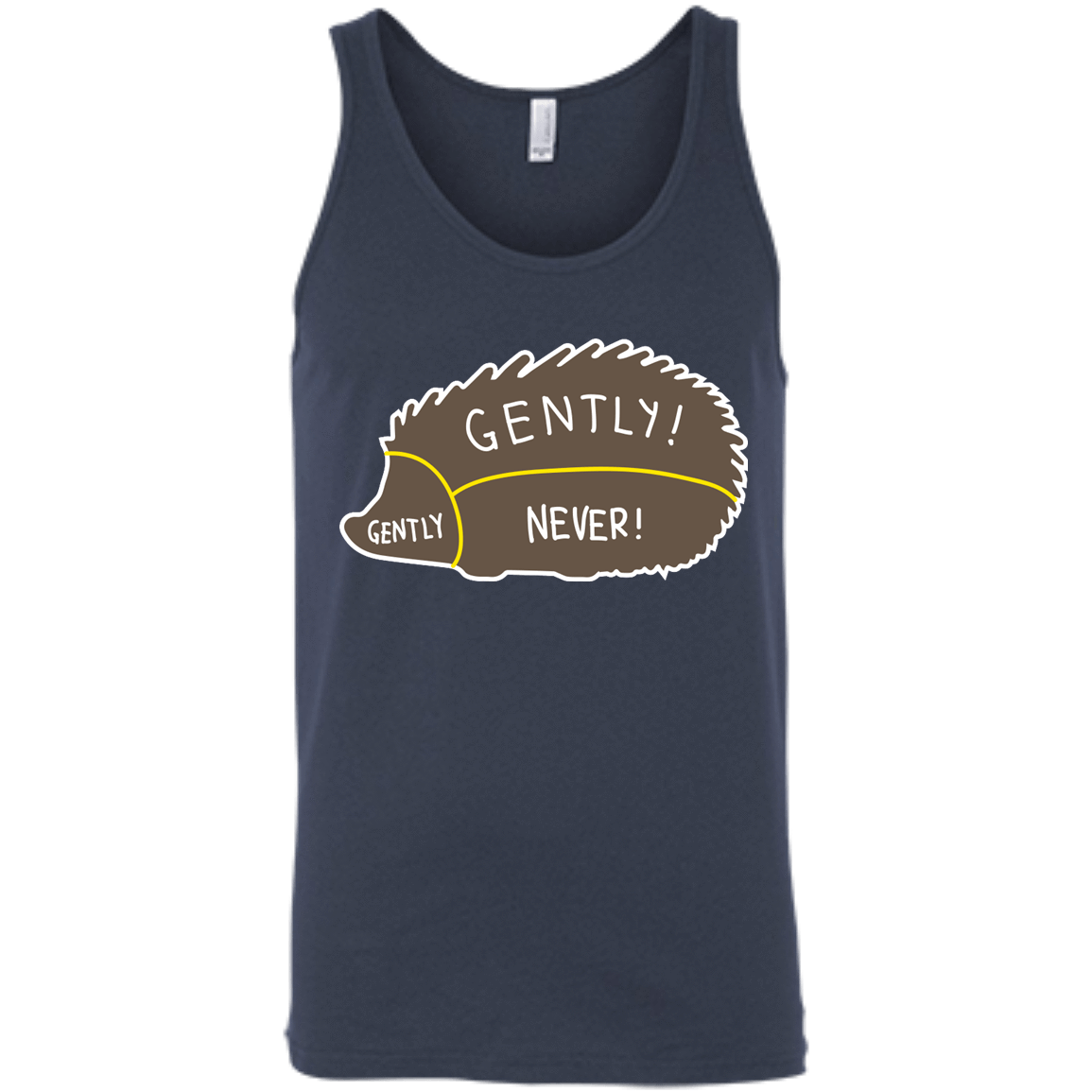 Proper way to pet a Hedgehog lover-T-Shirt & Hoodie-Unisex Tank-Navy