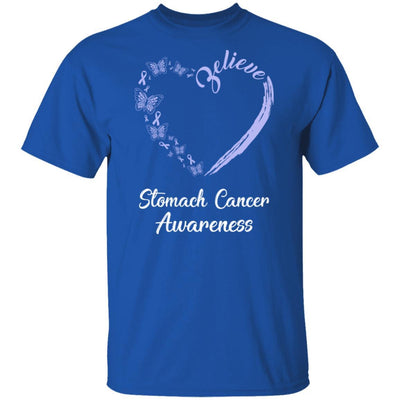 Butterfly Believe Stomach Cancer Awareness Ribbon Gifts-T-Shirt & Hoodie-Classic T-Shirt-Royal