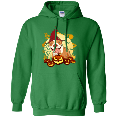 Pitbull Halloween Pumpkin-T-Shirt & Hoodie-Pullover Hoodie-Irish Green