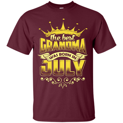 The Best Grandma Was Born In July-T-Shirt & Hoodie-Classic T-Shirt-Maroon